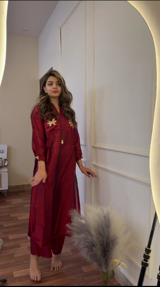 Deep Maroon Two Piece