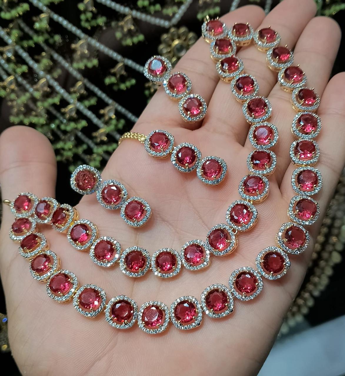 Diamond Stones Necklace Set