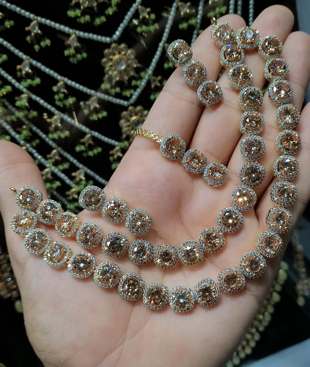Diamond Stones Necklace Set