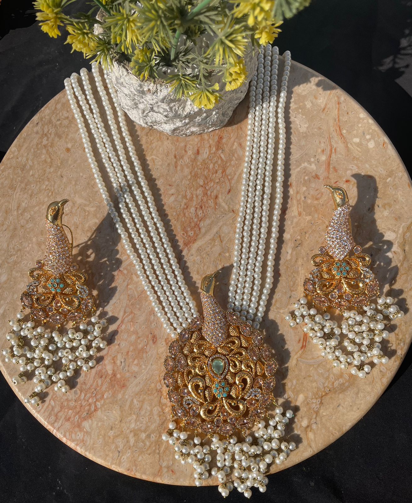 Peacock Mala Set