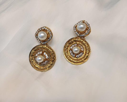 Double Pearl Earrings
