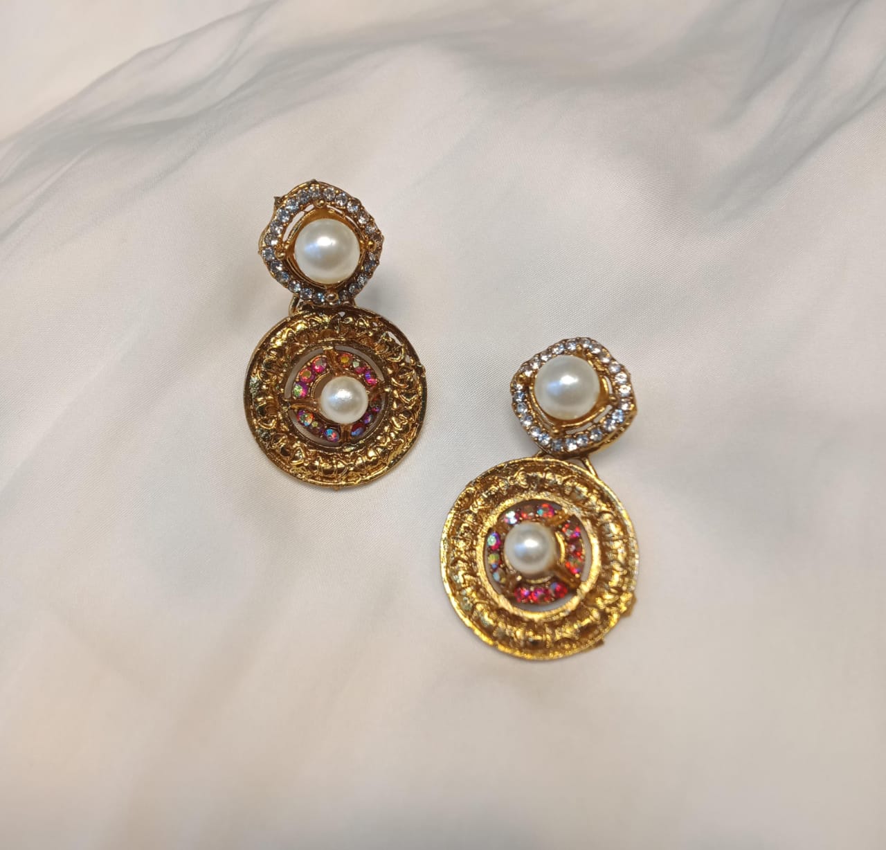 Double Pearl Earrings