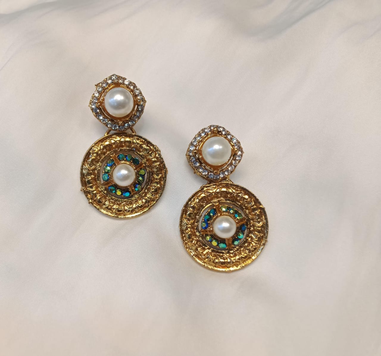 Double Pearl Earrings
