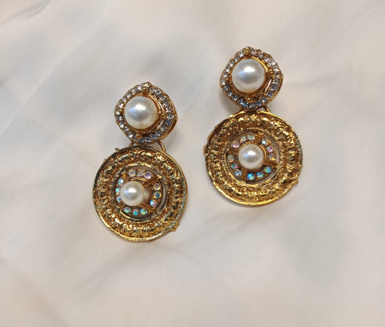 Double Pearl Earrings