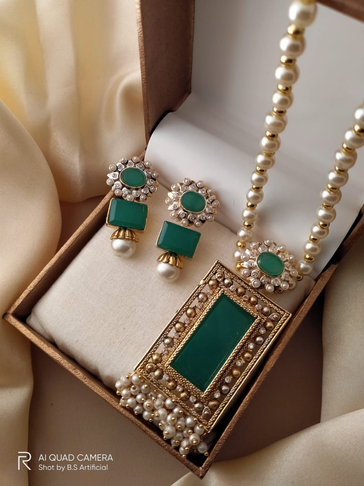 Square Neckpiece with Studs