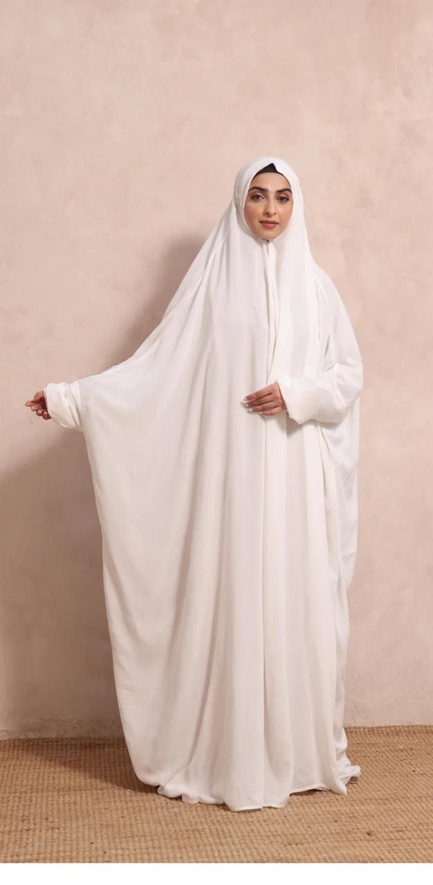 White Namaz Chaddar