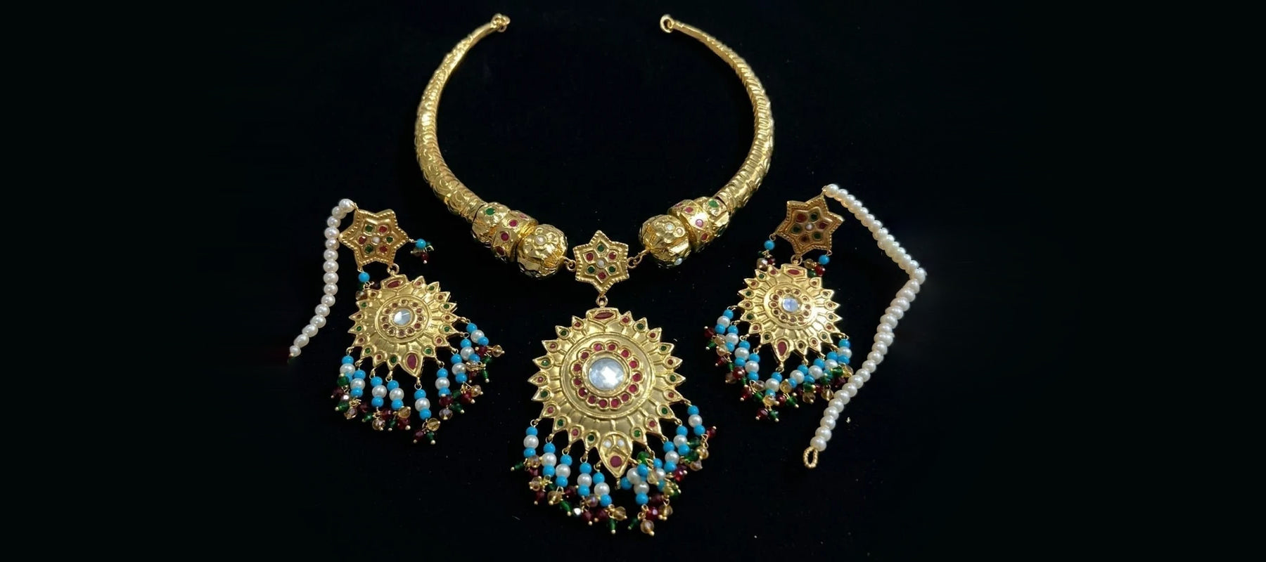 Celestial Kundan Collar Necklace Set