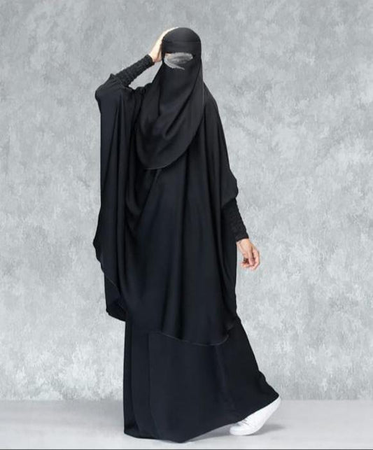 Patten jilbab skirt top and nose pis