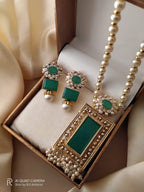 Square Neckpiece with Studs