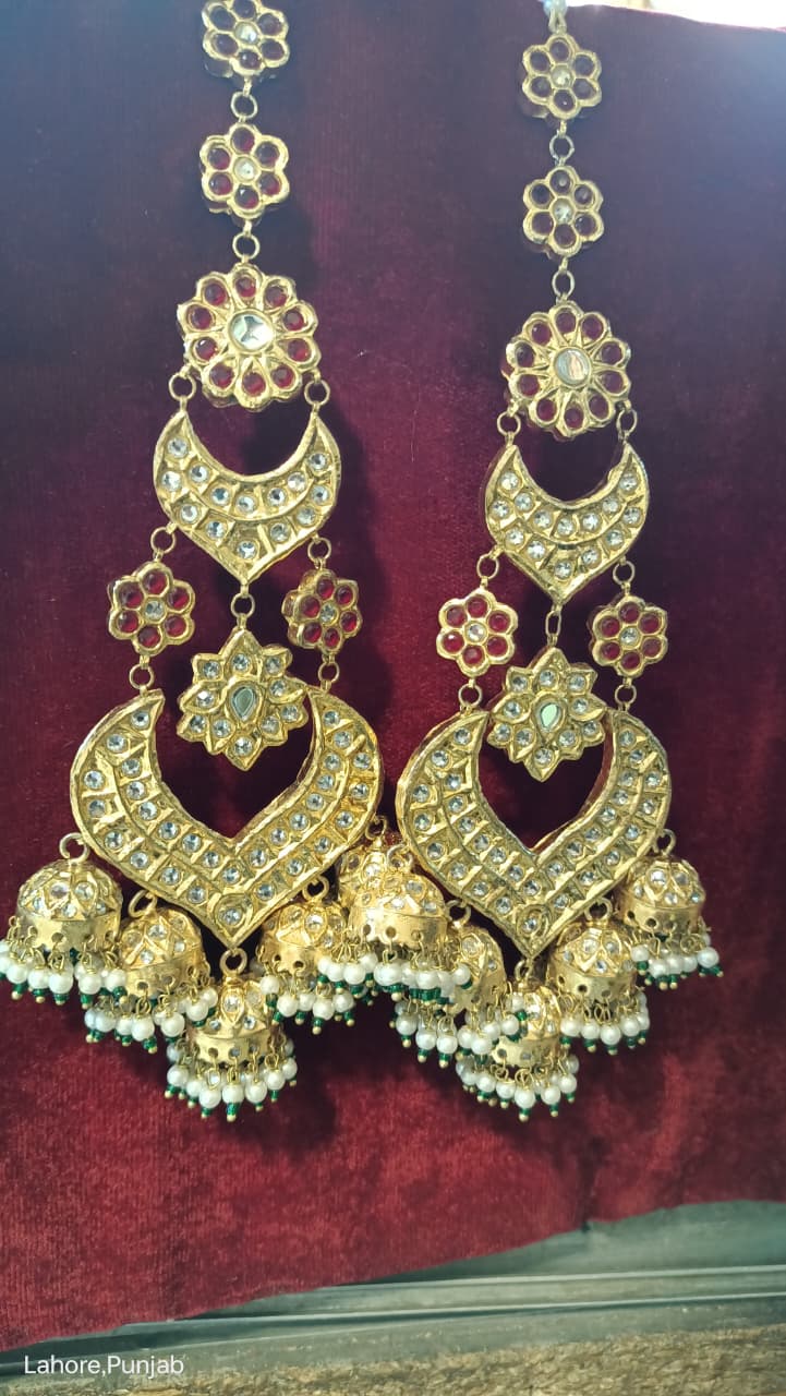 Gold Plated Kundan Earrings