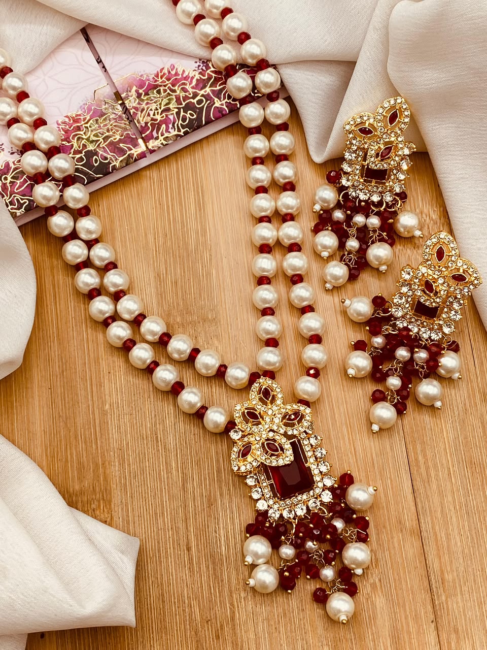 Amber Pearl Luxe Necklace Set