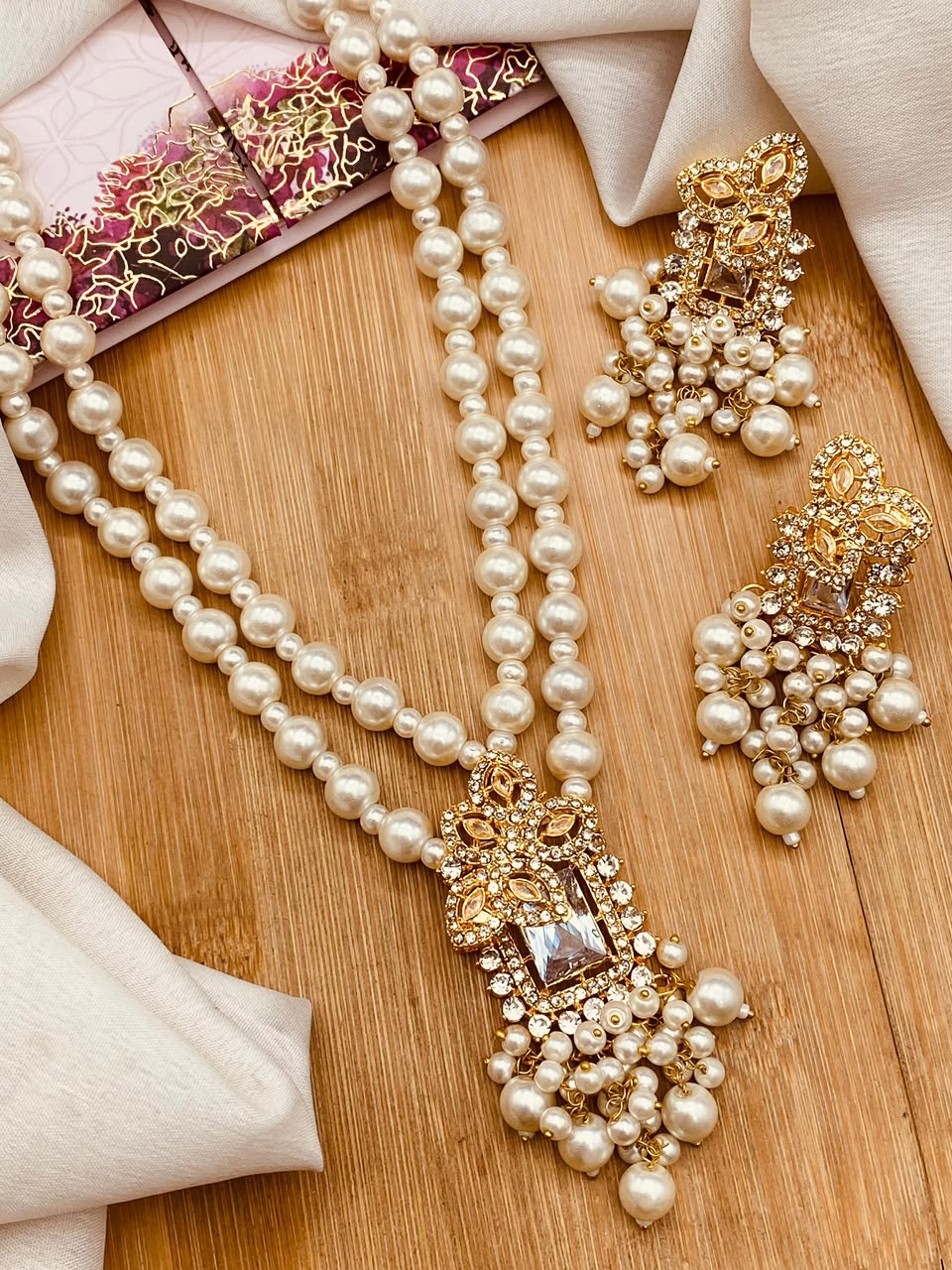 Amber Pearl Luxe Necklace Set