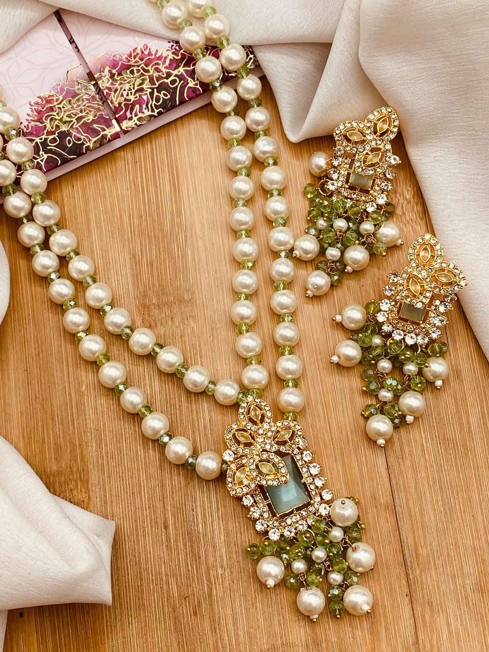 Amber Pearl Luxe Necklace Set